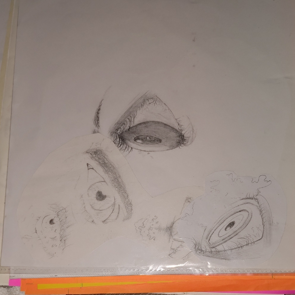Monochrome Eye Illustration Art Print